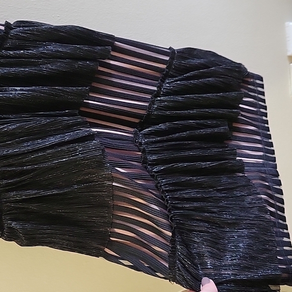 MIANOTTE Black Frill Design Party Dress US S - Picture 5 of 10